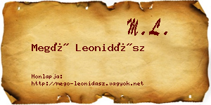 Megó Leonidász névjegykártya